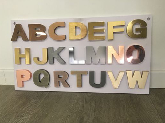 stainless steel silver 3d lettering