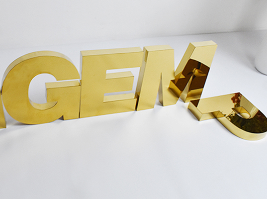 stainless steel lettering